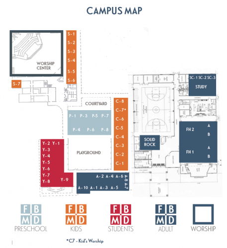 First Baptist Church of Mount Dora Florida Campus Map Overview
